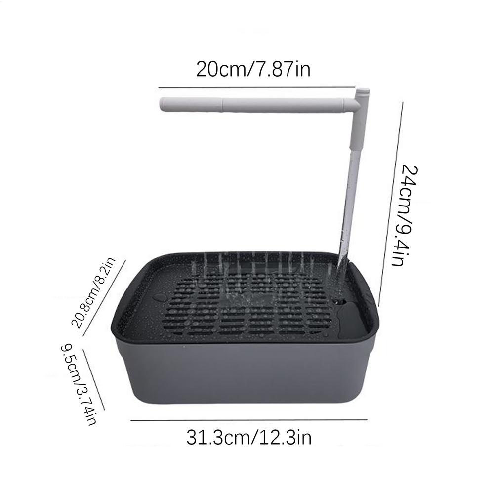 Bird Bath Indoor Automatic Parakeet Bird Bath Shower Rechargeable Tub with Circulating Faucet Pet Supplies Bathing Accessories