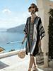 European, American Bohemian Large Size Women's Clothing Casual Loose 3D Printed Dress Robe Bamboo Hemp Others