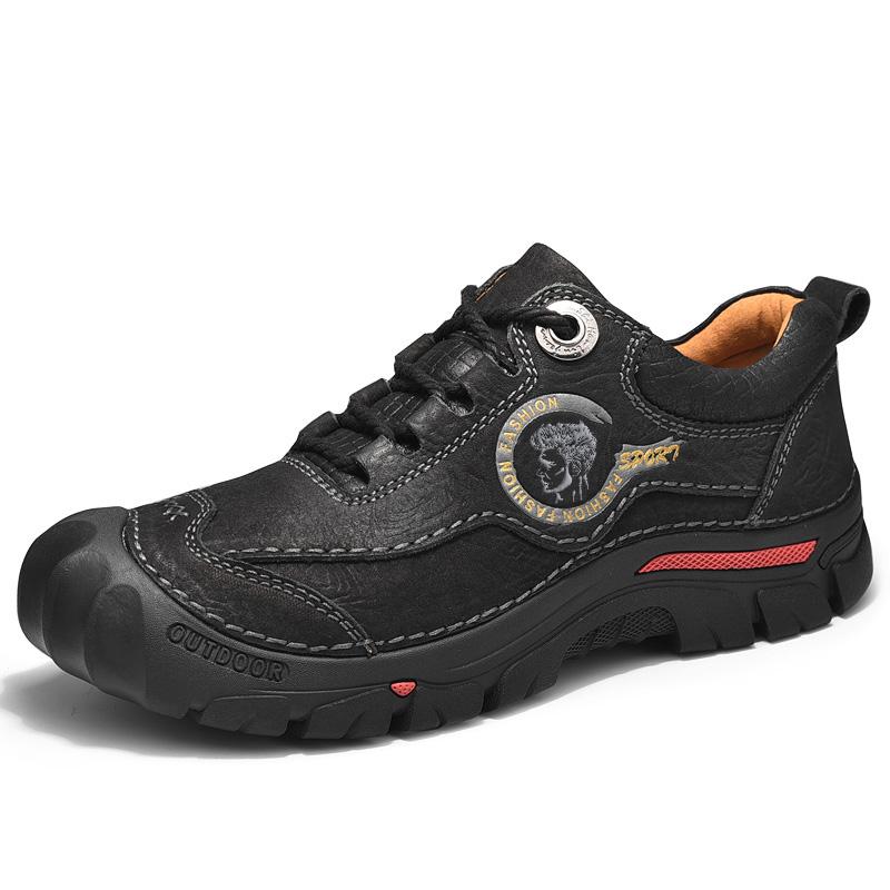 Fashion Fashion Outdoor Men's Shoes Casual Hiking Shoes Men Genuine Leather Travel Climbing Camping Footwear Brand Comfortable Sneakers