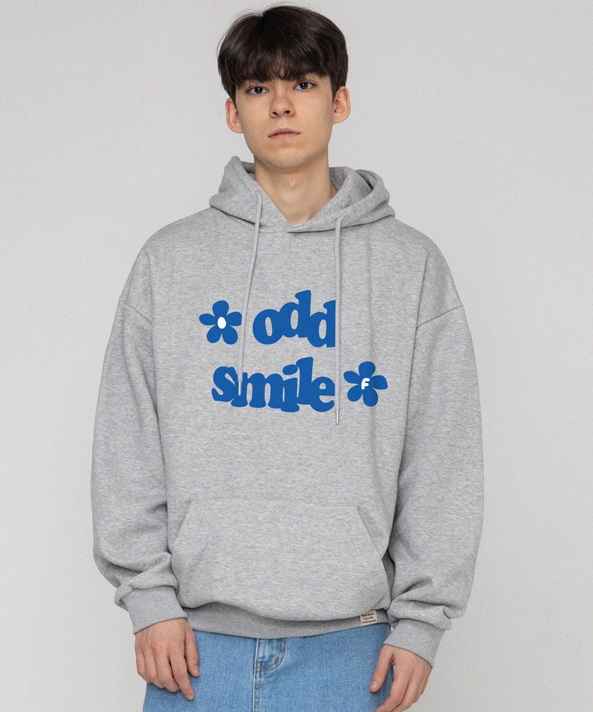 [Unisex] Oddsmile Logo Flower Hoodie_Gray