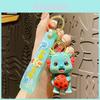 Adorable Fruit Dragon Baby Keychain Silicone Car Bag Pendant Creative Gift