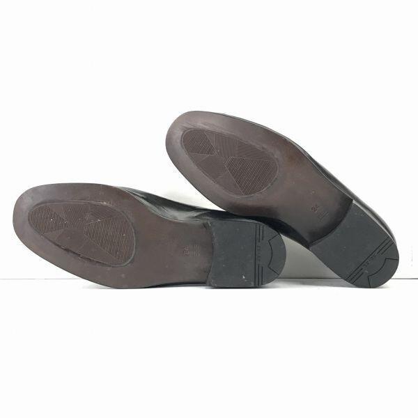 Fabricat în Japonia LIGHTLY STEP Mocasini din piele cu monede 24.0 Femei Negru Pantofi de afaceri(FOLOSIT)