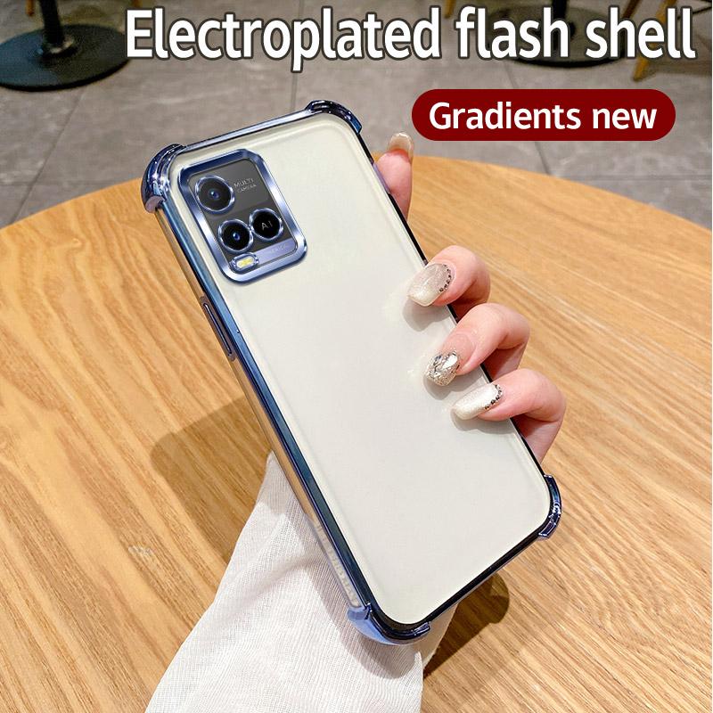 Für Vivo Y33S Hülle Vivo Y33t Y21 Y21S Y21A Y21T Y21E Handyhülle Glänzend Glitzer Beschichtung Silikon Kameralinsen Weiche Rückseite