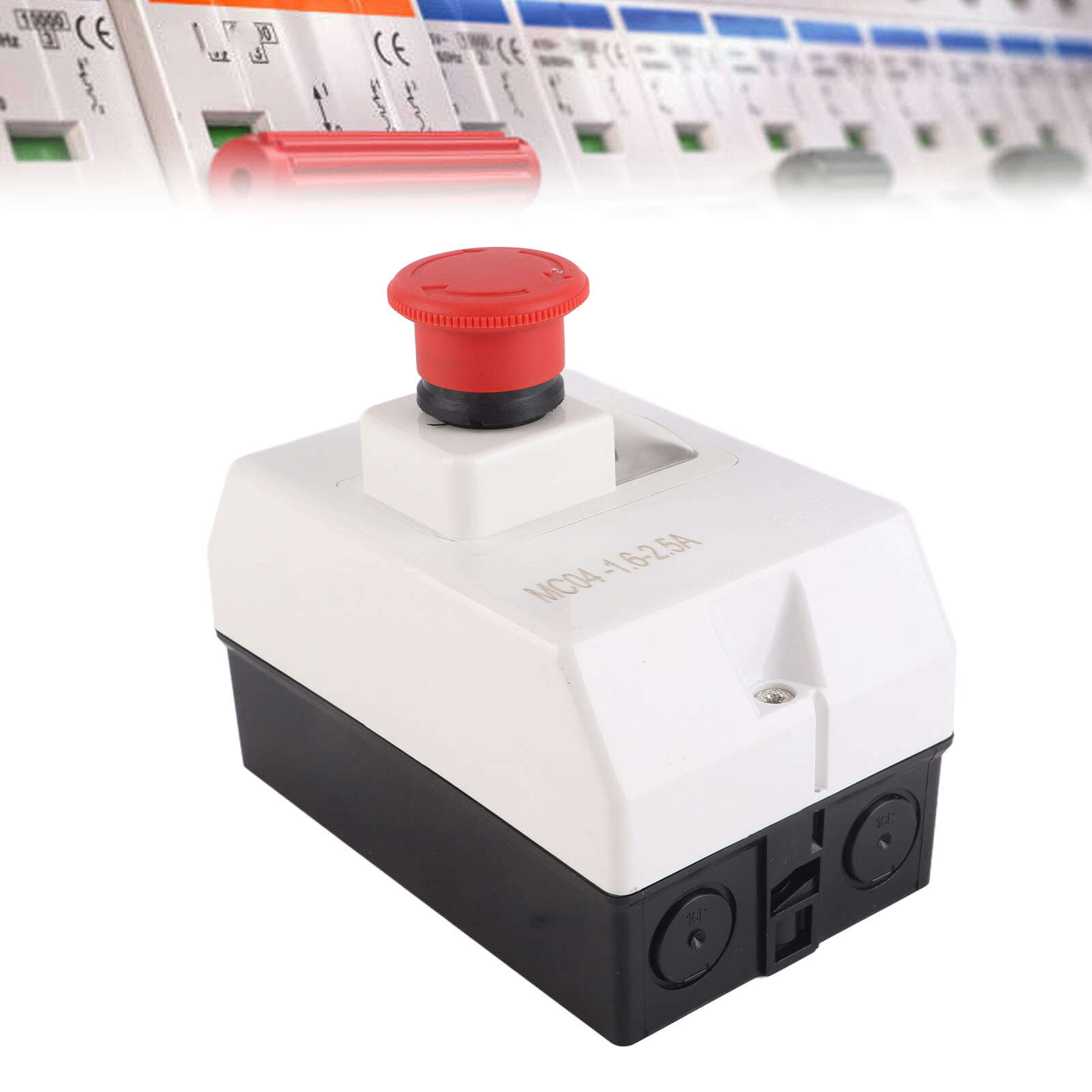 

Автоматичний вимикач захисту двигуна 1.6Захисник двигуна 2,5 А IP55 з кнопкою аварійної зупинки 230 240 В 400 415 В 500 В 690 В