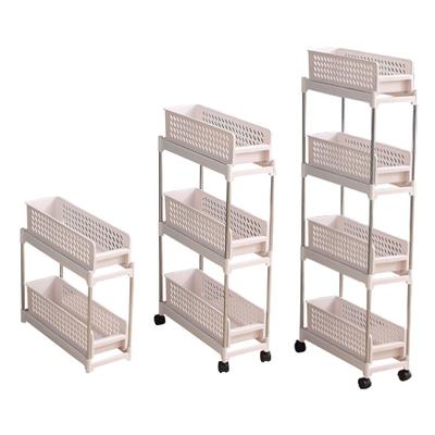 Storage Cart Space Saving Versatile Adjustable Stylish Look Rolling Storage Cart Organizer for Home