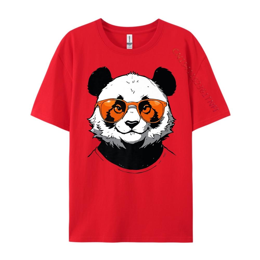 Cool Panda Face Wearing Sunglasses Panda Unisex Unisexs Graphic Tshirts New Year Classic