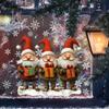 Holiday Home Decor Christmas Window Stickers Easy To Apply High-Quality PVC Material Santa Claus Design For Holiday Decorations