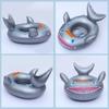 Cartoon Shark Inflatable Toy for Boys Girls PVC Water Toys Water Inflatable Ring Swimming Floating Seat Boat Summer Outdoor Pool