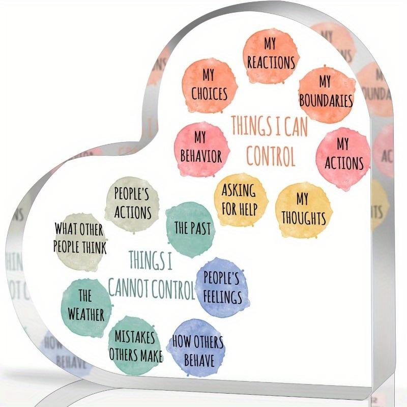 

Things I Can Control Heart - Mental Health Decor for Counselors & Home Spaces чистый