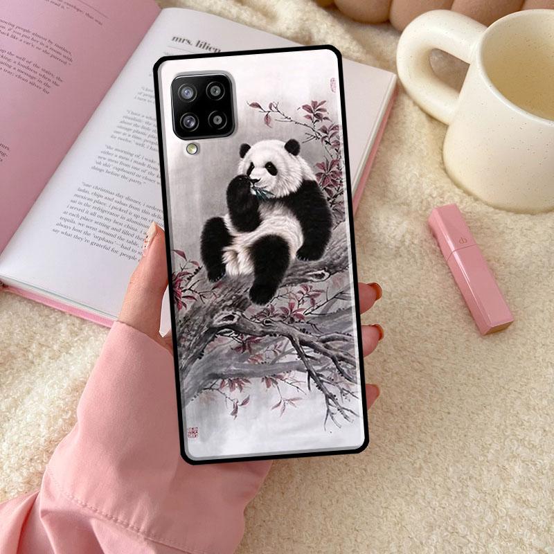 Chinese Bear Panda For Samsung Galaxy A55 A35 A15 A32 A12 A22 A52 A54 A34 A14 A56 A36 A26 A16 A13 A53 A06 Case