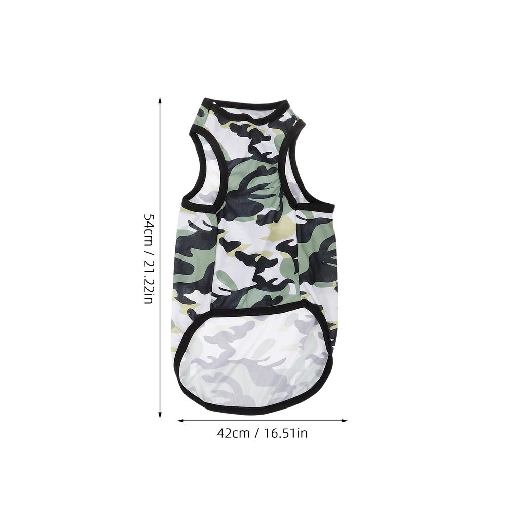 3Pcs Pet Camouflage Shirt Dog Apparel Puppy Vest Breathable Soft Fabric Fashionable Look Perfect for Summer Traveling Outdoors