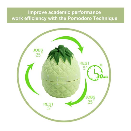 Timer Vegetable Fruit Shaped Mechanical ABS Creative Cooking Time Reminder for Home