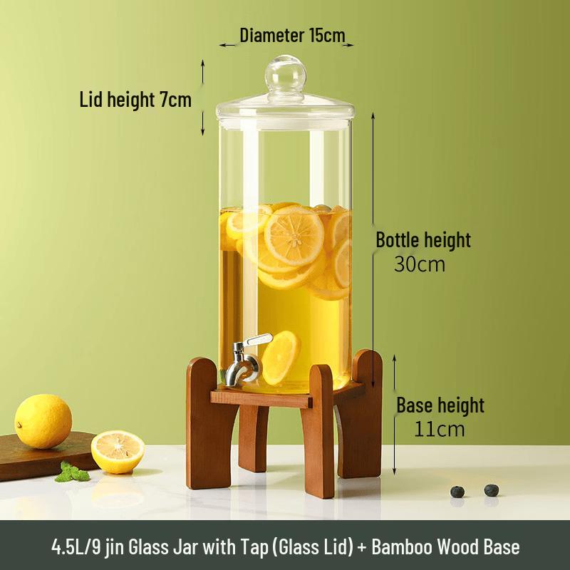 Andy Tai Glass Beverage Dispenser with Faucet