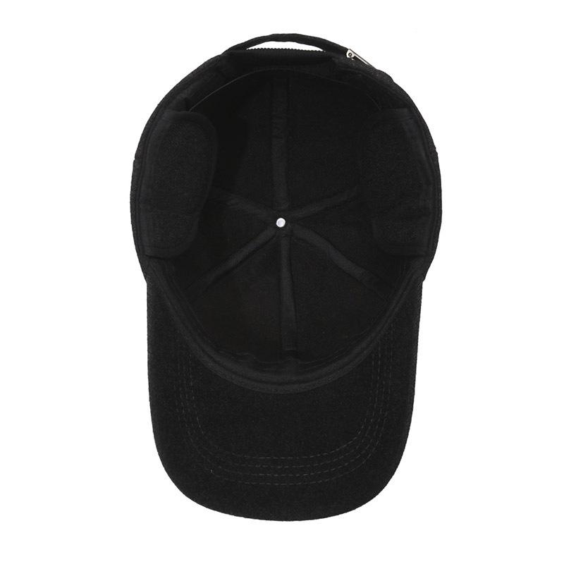 New Hat Men'S Day Casual Baseball Cap Fleece Ear Protector Cap In The Elderly Dad Warm Cotton Hat