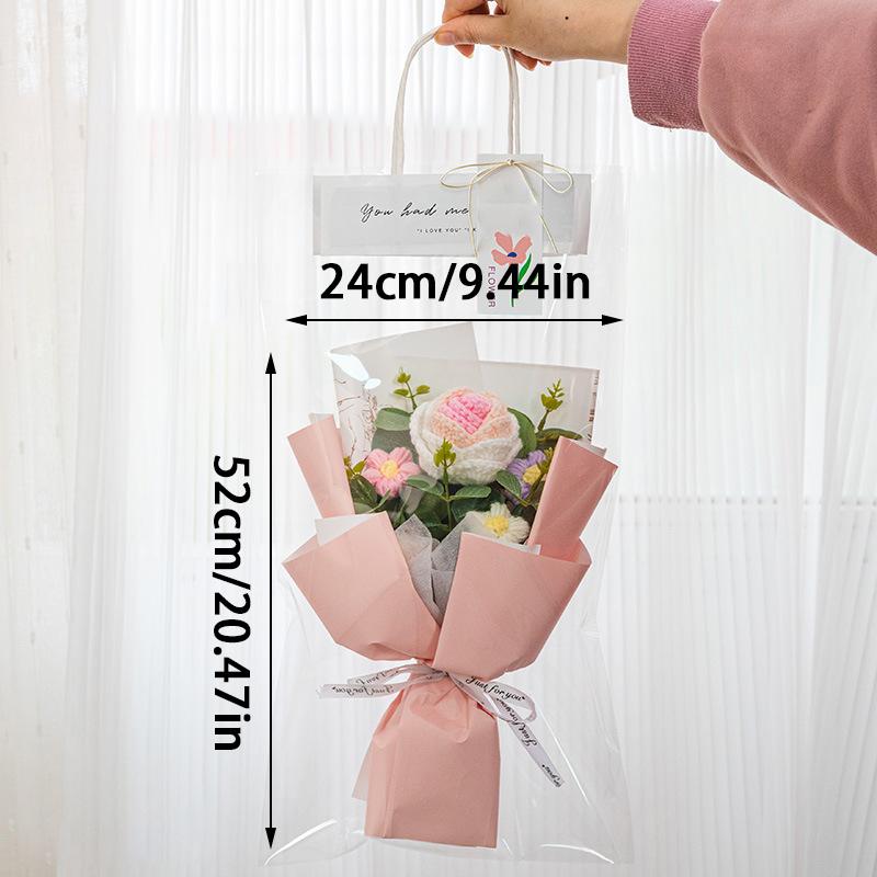 Finished Gradual Rose Bundle Hand Woven Rose Fflower Bouquet