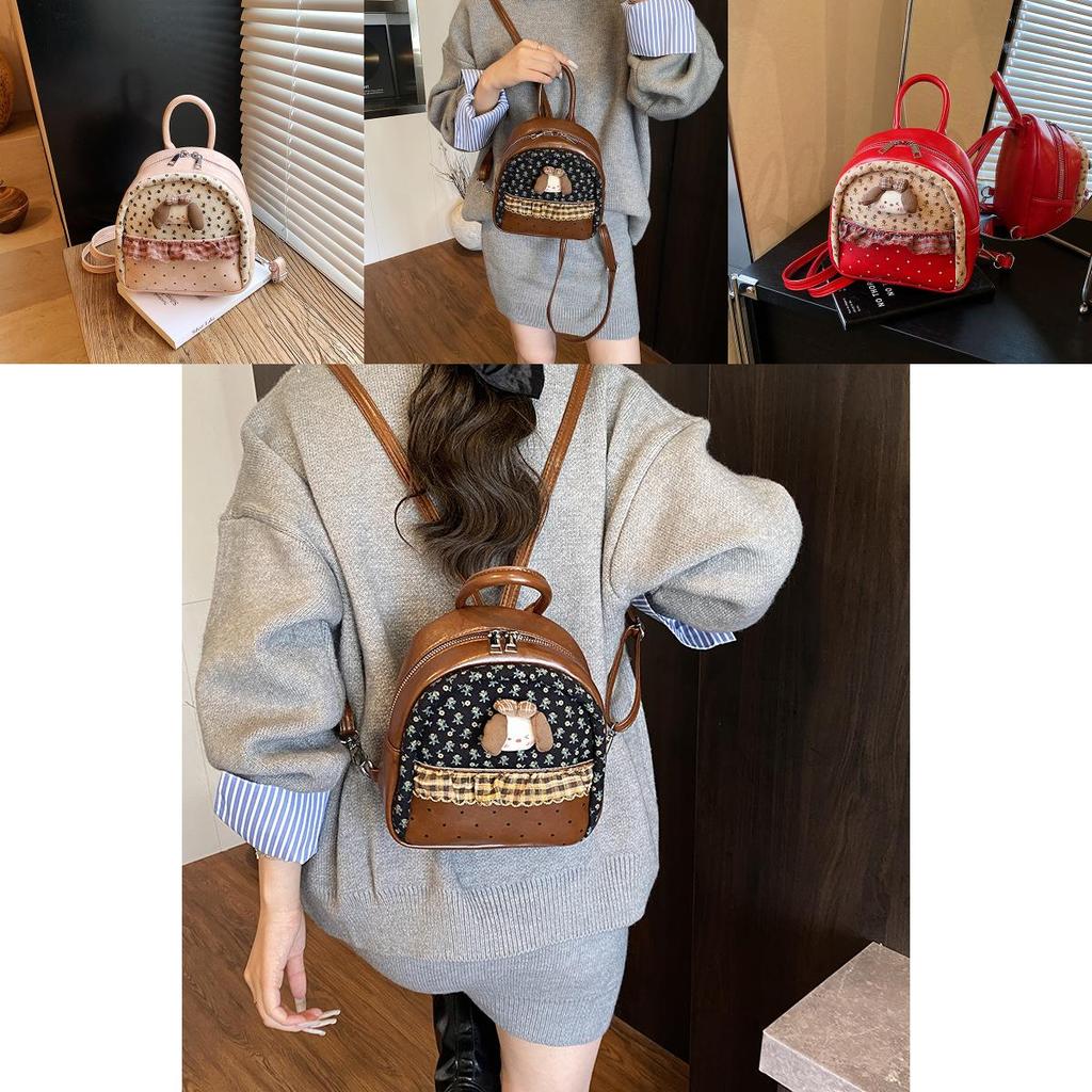 Pu Material Cute Cartoon Mini Backpack For Daily Casual Travel Girls