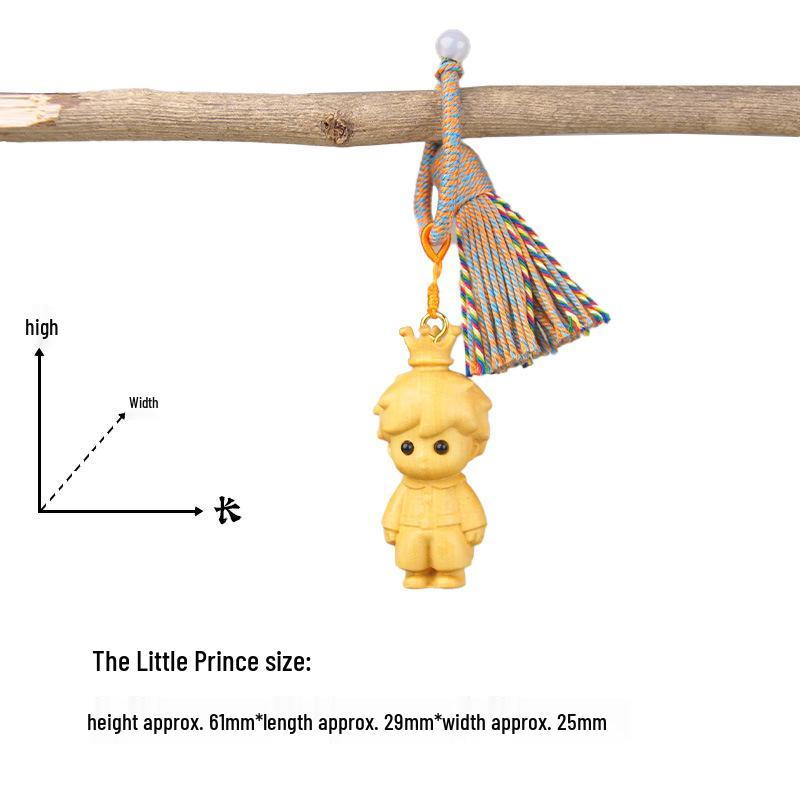 Little Prince Golden Sandalwood Healing Keychain - Cute Bag Charm & Children's Gift