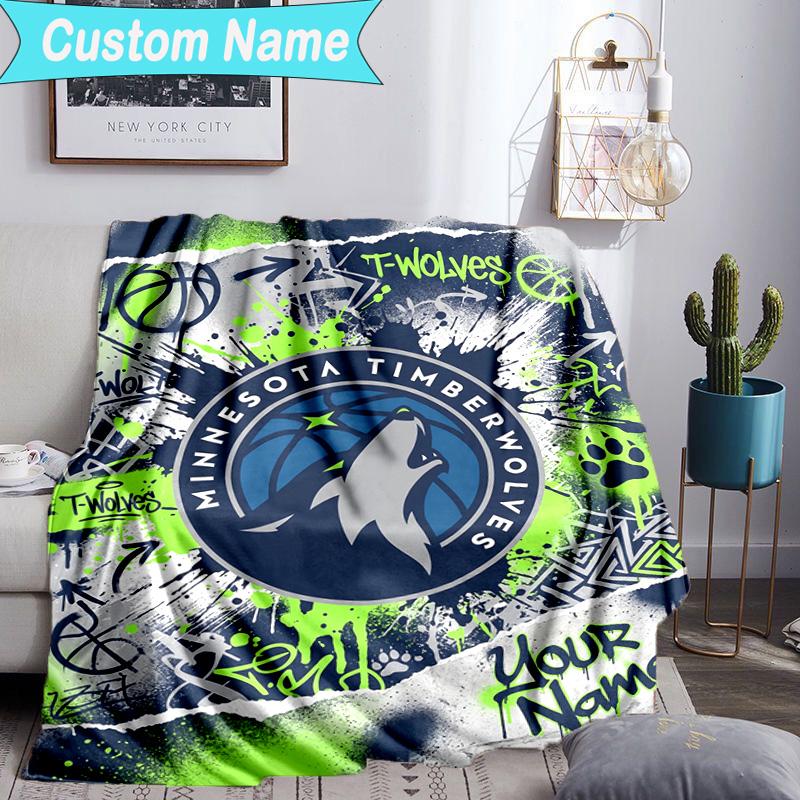 Custom Name Blanket Minnesota Logo Blanket Bedding Blanket for Travel, Camping, Living Rooms, Offices, Sofas, Fan Christmas gift