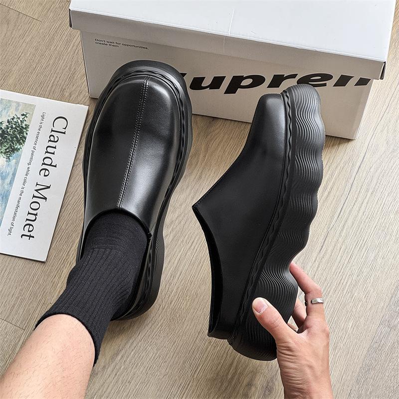 Jednoduché a všestranné tašky hlavy poloviční pantofle pánské platformové jednopědálové líné muller boty internetová celebrita bez paty poloviční podpora 3130-J