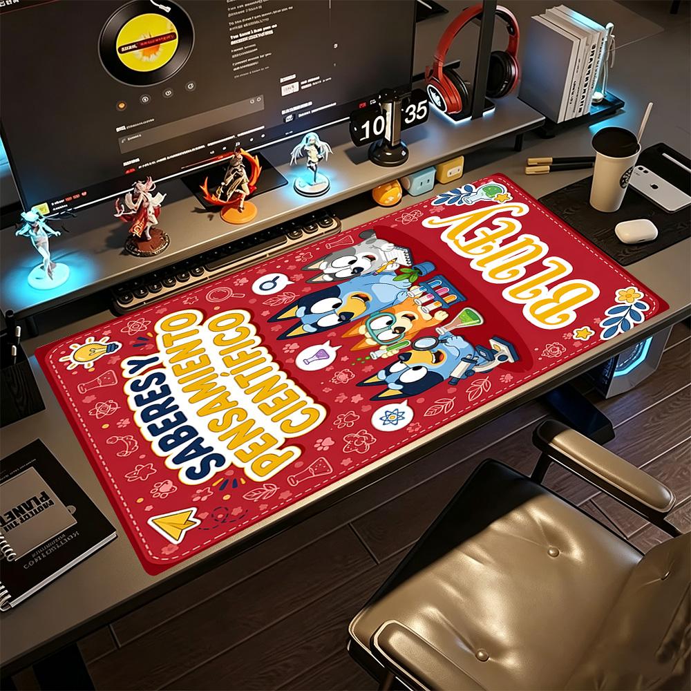 Bluey Gaming Mouse Pad Gamer Mousepad Computer Desk Keyboard Mat Non-Slip Rubber Bottom Perfect for Office Desktop Supplies School Home