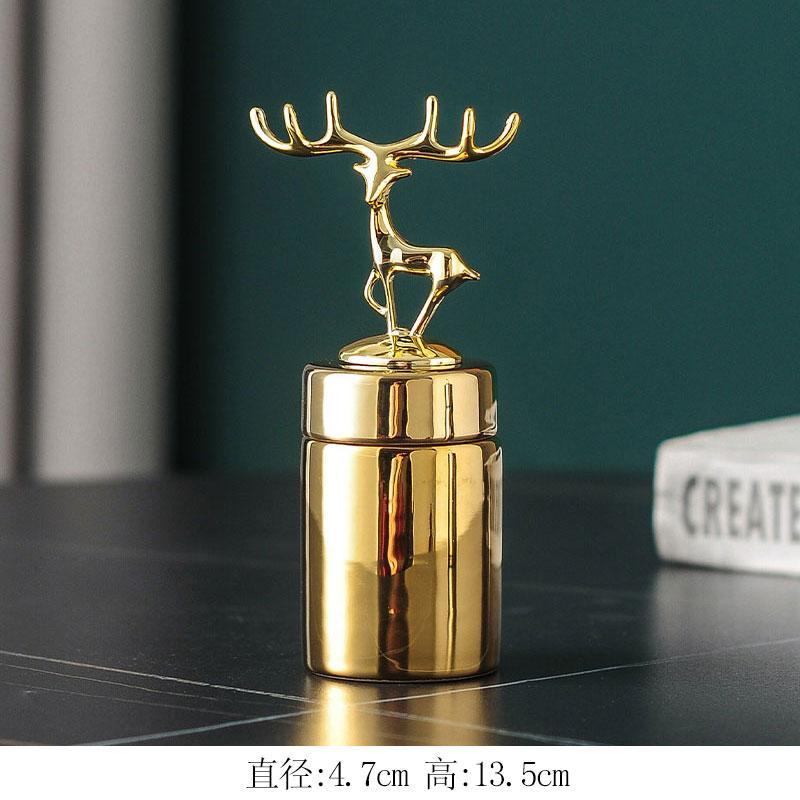 Luxury Toothpick Jar Decoration Living Room Home Personalized Creative Cotton Swab Box Storage Box European Desktop Ornaments