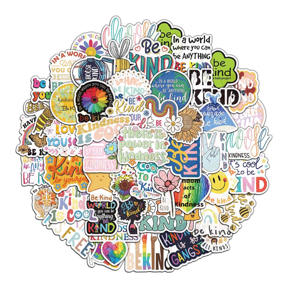 

50-Piece Be Kind Friendly Personality Sticker Set for DIY Phone Cases & Notebooks None