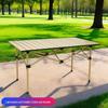 Durable Portable Metal Folding Camping Table for Outdoor, Night Market, Car-Mounted, and Barbecue Use