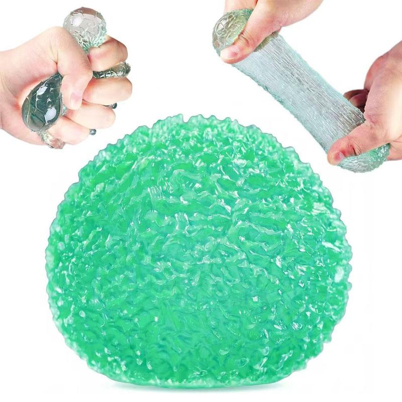 Large Textured Ice Ball Squishy Sensory Squeeze Stress Balls Fidget Anxiety Toys Improve Focus Hand Exercise Gifts Adults Kids
