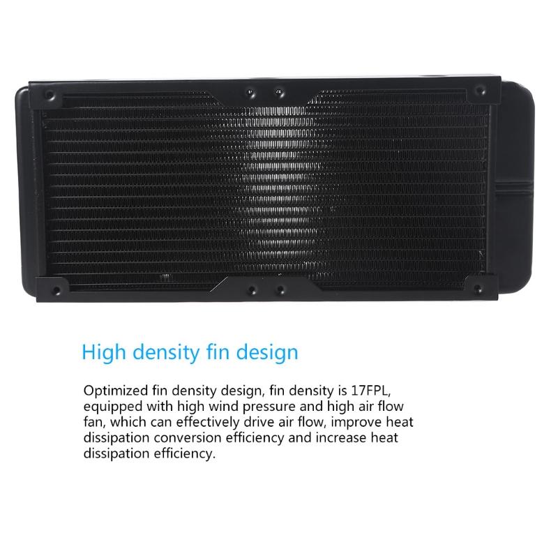 Water Cooling Computer Radiator 18 Pipe Aluminum Heat Exchanger Liquid Cooling Heat Sink for CPU PC Water Cool System
