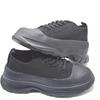 Frühling Neue Damenschuhe Schnürschuhe Sport und Freizeit Herrenschuhe Dicke Sohle Wasserdicht Plateau Weich Erhöht Canvas Flats