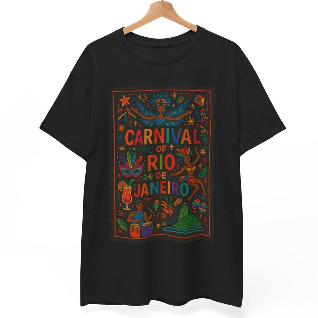 Carnival of Rio T-Shirt: Vintage Samba Graphic Tee, Brazilian Pride