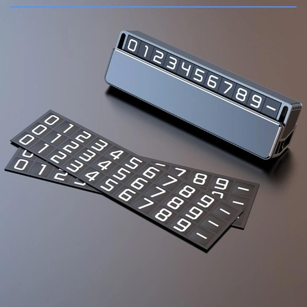 Universal Car Phone Number Plate Elegant Practical Car Temporary Parking Card Adjustable Slide Parking Number Plate Car Styling
