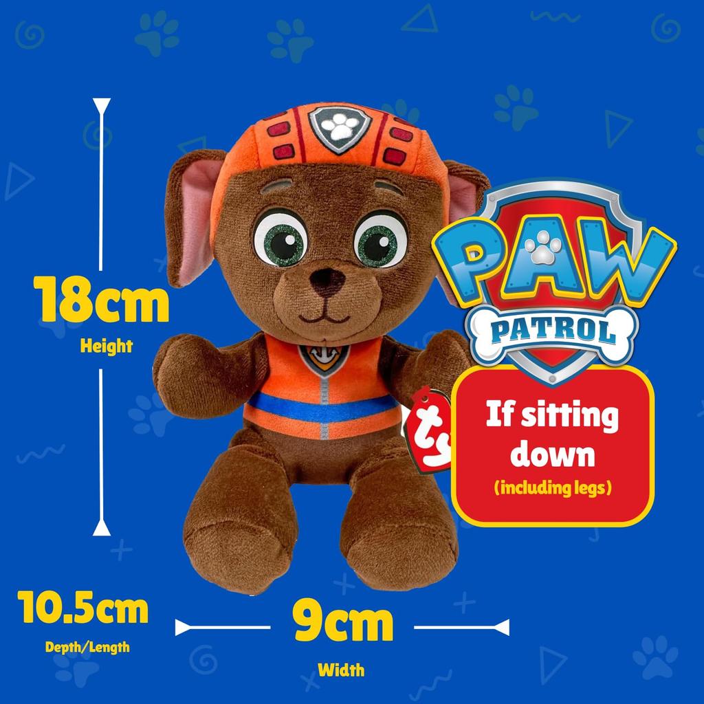 Ty Plush Toy - Paw Patrol Zuma 44026 Size: Approx. 15cm