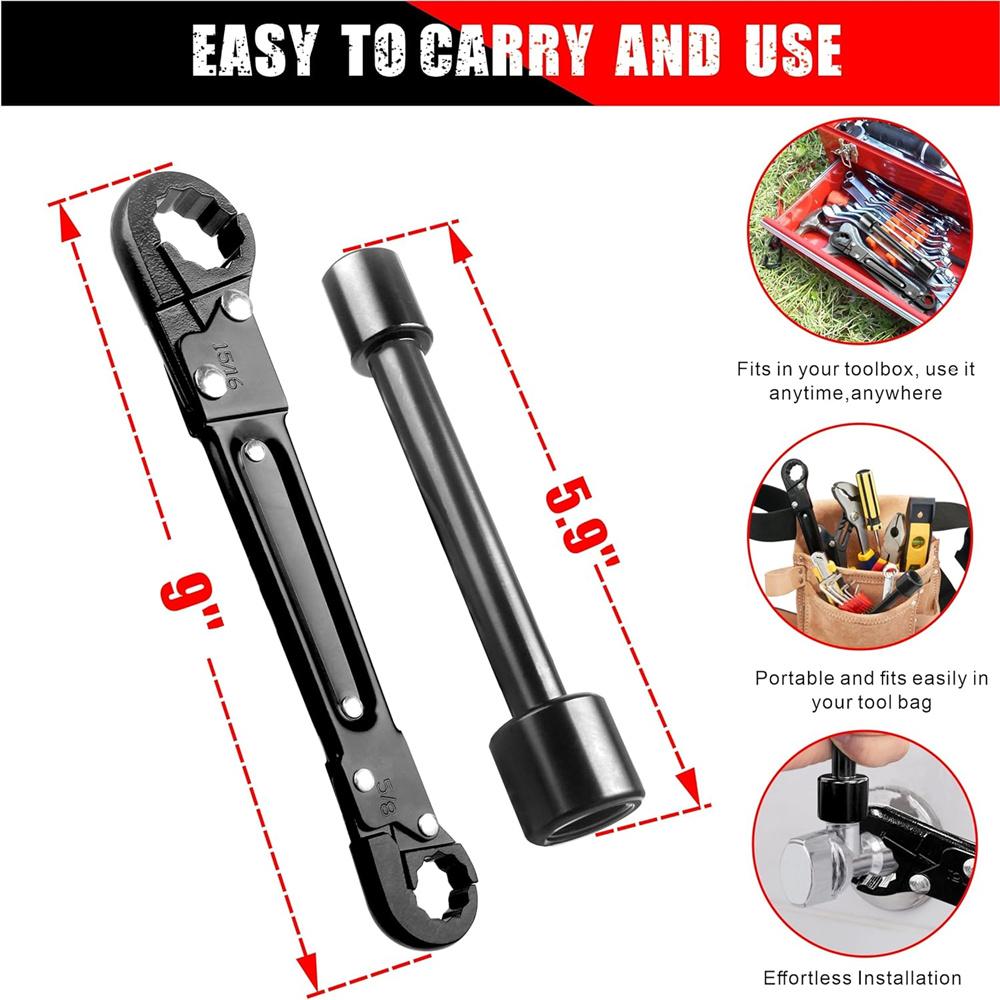 Plumbing Tools Angle Stop Wrench Plumbing Wrench Kit For Easy Angle Stop