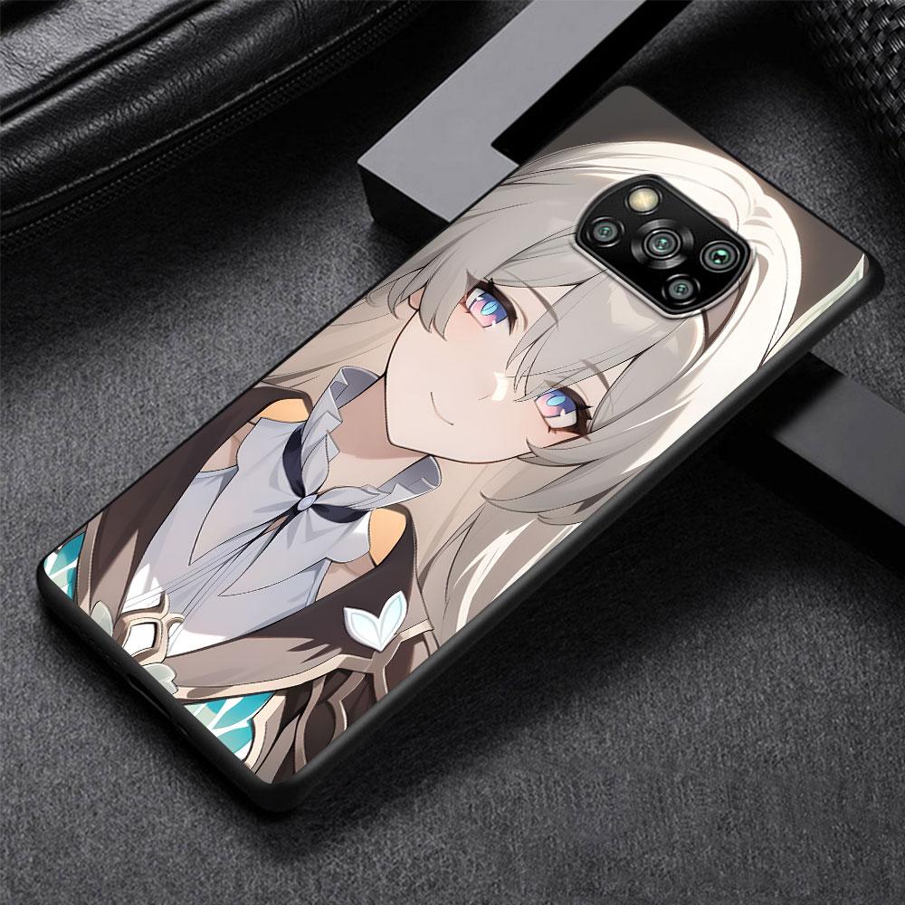 Firefly Honkai Star Rail Case for Xiaomi Poco M5s X3 NFC X5 F3 M4 M3 Pro Black Silicone Soft Phone Cover Coque