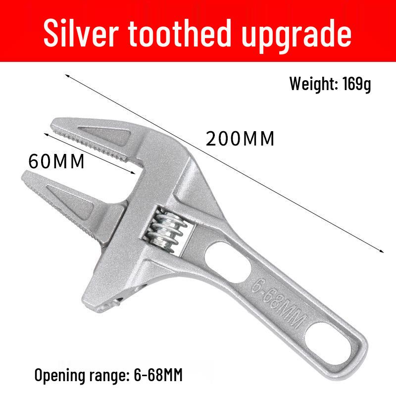Multifunctional Bathroom Adjustable Wrench for Plumbing and Drain Installation