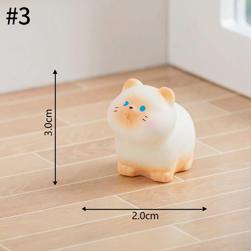 Creative Cute Little Cat Figurines Micro-landscape Moss Ornament DIY Garden Miniatures Landscape Statue Garden Bonsai Decoration