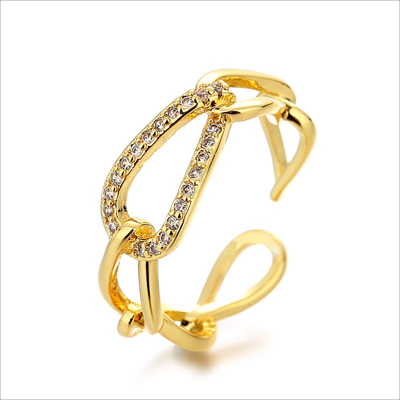 925 Sterling Silver HipHop Ring Open Adjustable Silver/Gold for Women Exquisite Student Girlfriend Jewelry Wedding Party GiftG