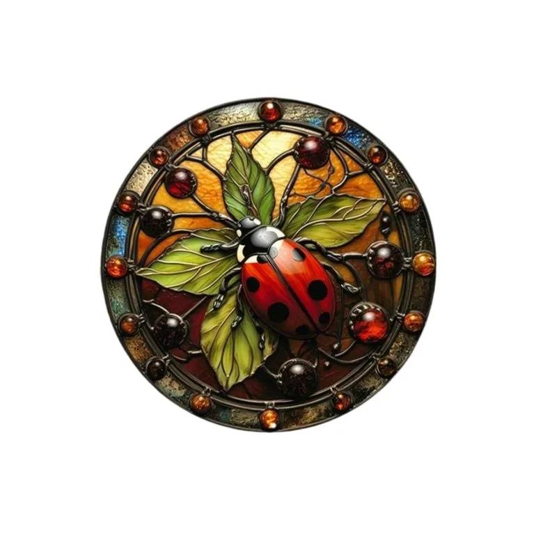 Vintage Botanical Dragonfly Bee Themed Metal Tin Sign HighDefinition Metal Tin Sign D Flat Products Design with Enhanced D