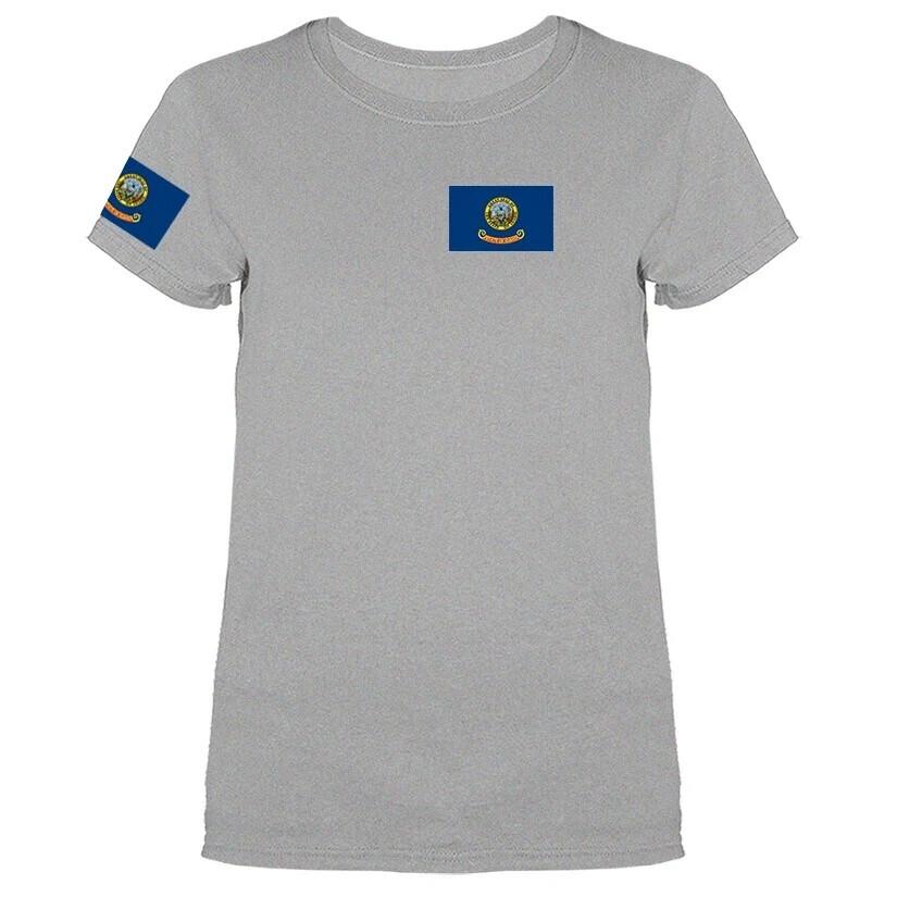 State of Idaho Flag Crest Women s T-shirt Unisex T-Shirt XXL