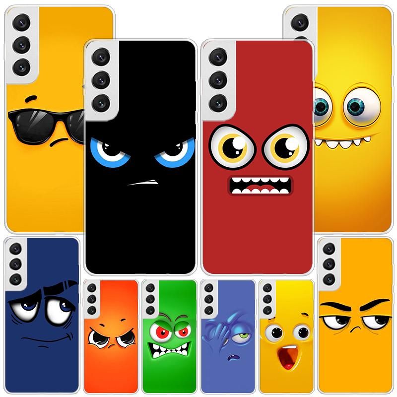 Funny Face Phone Case For Samsung Galaxy S24 S25 Edge S26 Ultra S23 S22 S21 Plus S20 FE + Personalized Print Cover Galaxy S24 S2