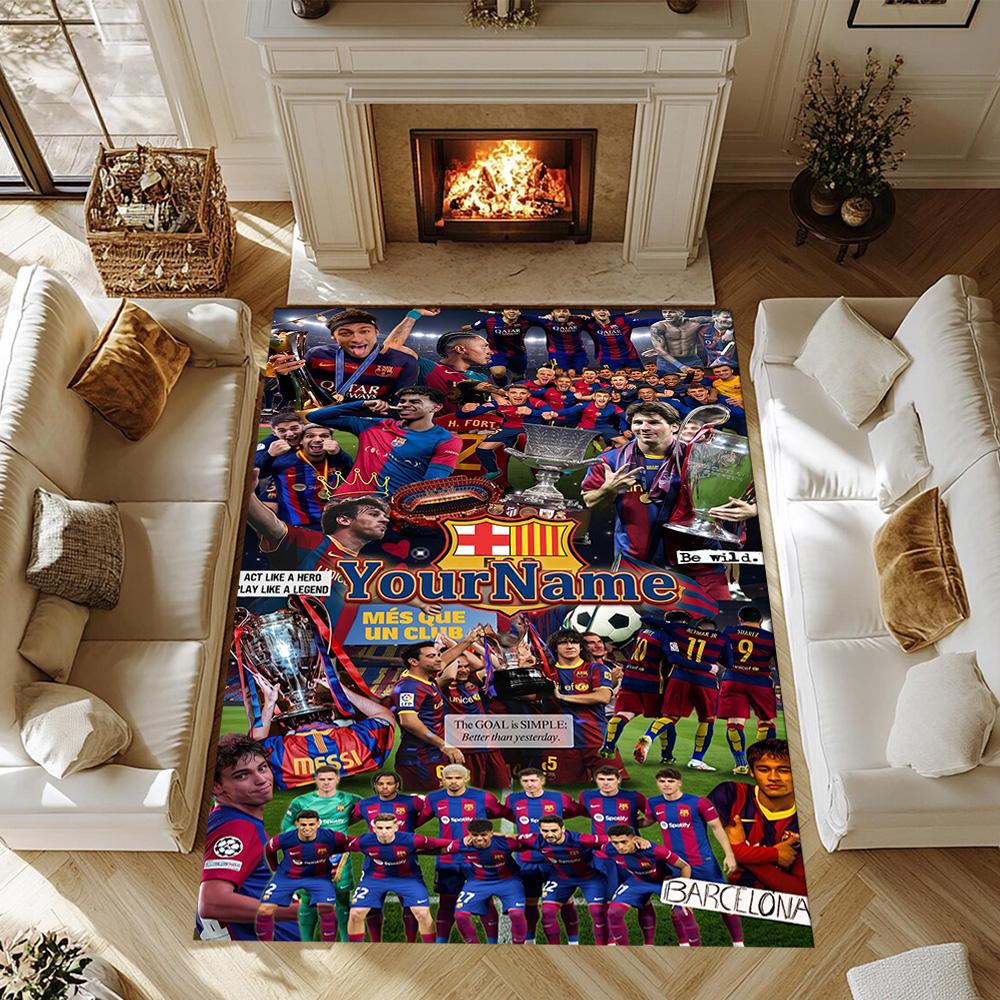 Messi 379 Personalized Name Area Rug Design for Entryway Decorate room Hallway Foyer Anti-slip Rug Anime Office Decor