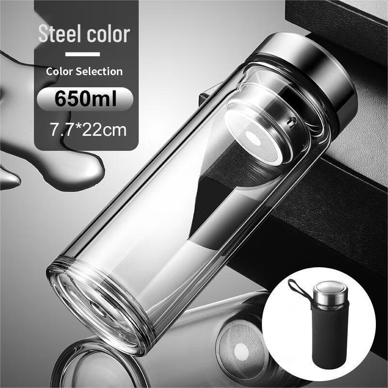 QX High Borosilicate Double Wall Glass Tea Cup