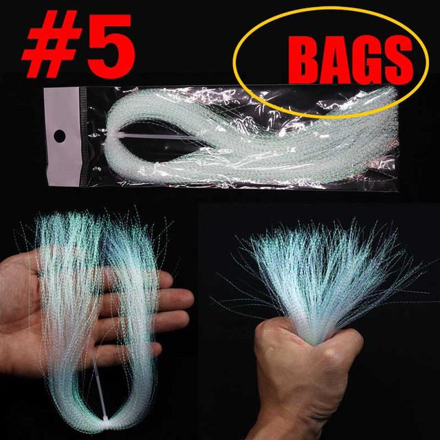 UV Spiral Bright Silk Feather Hook Tying Material for Sea Fishing