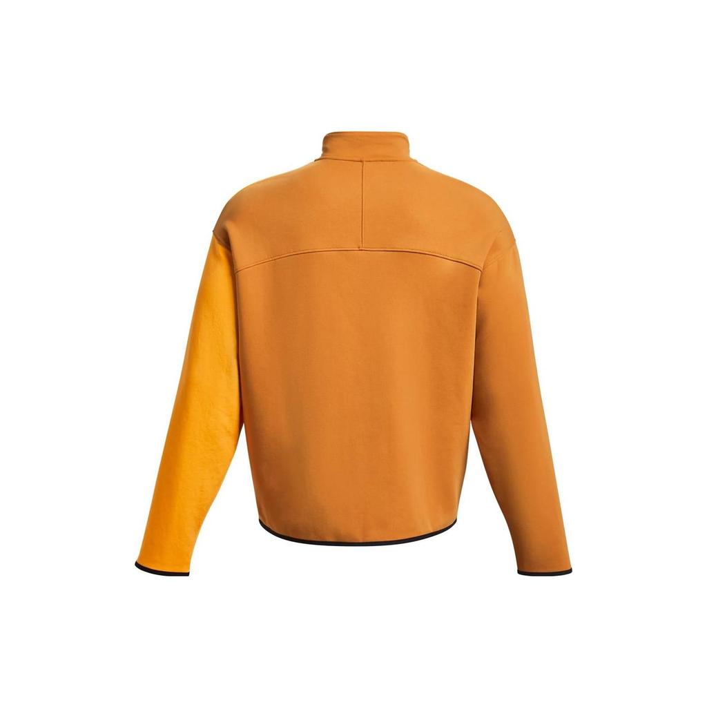 Under Armour Unstoppable Color Block Spliced Stand Collar Sports Sweatshirt Men Sweatshirt Formula-Orange 1379813-801