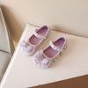 Girls Mary Janes for Party Wedding Shows Bow Sequined Rhinestones Shallow Children Fashion Versatile Soft Kids Casual Shoes 2024