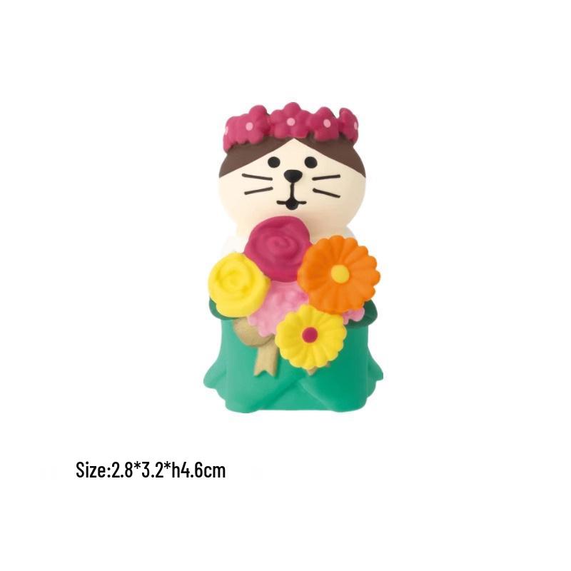 

Japanese Cat ZAKKA Decorative Miniature Resin Toys - DIY Food Ornaments & Festive Birthday Props.