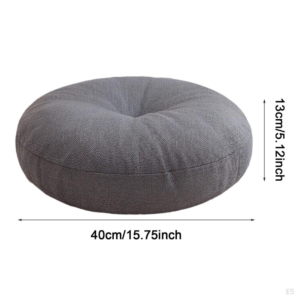 Meditation Cushion Round Floor Pillow 40x13cm Comfortable Multipurpose Tatami for