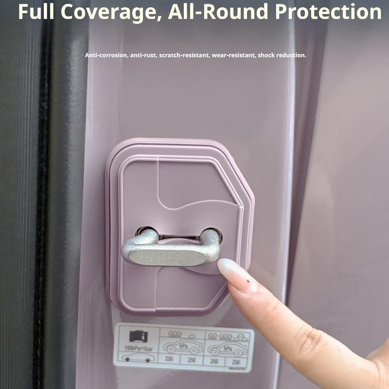 For Geely EX2 Car Door Shock Absorber Lock Cover Original Color Silicone Interior Sticker