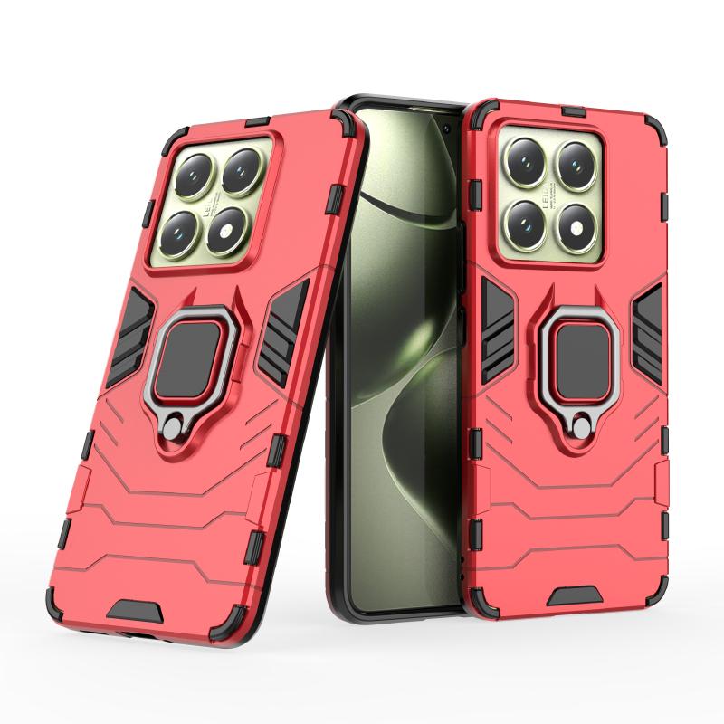 360 ° Rotating Metal Car Bracket Ring Phone Case For Xiaomi 14T 13T 11T Redmi Note 14C 13 12 11 13C 14 Pro Shockproof Back Cover